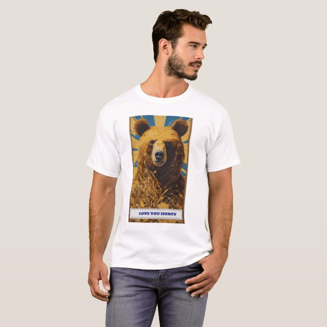 T-shirt Un motif d'ours attrayant qui express votre amour (Devant entier)