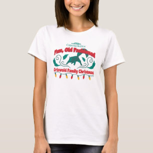 T-shirt Un Noël amusant et à l'ancienne de la famille Gris
