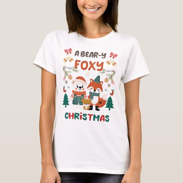 T-SHIRT UN NOËL FOXY OURS ! (Devant)