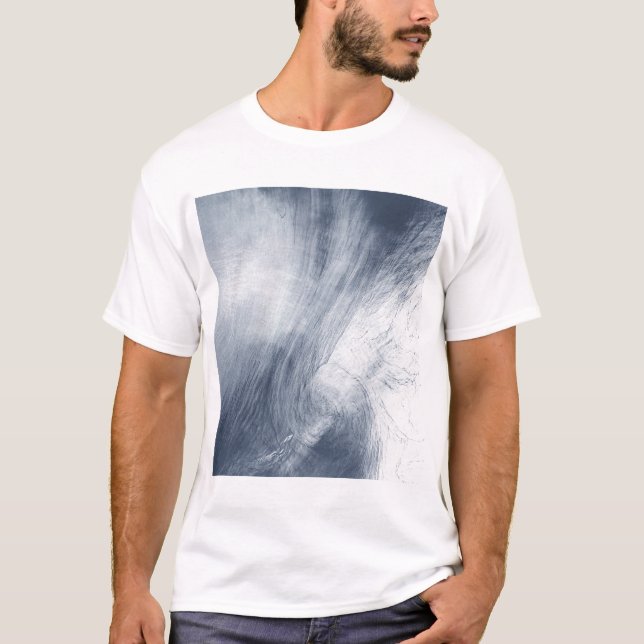 T-shirt Un nuage géant tournoie au-dessus de la mer (Devant)