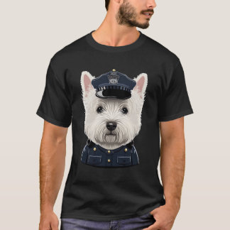 T-shirt Un Officier De Police Westie Sur Police West Highl