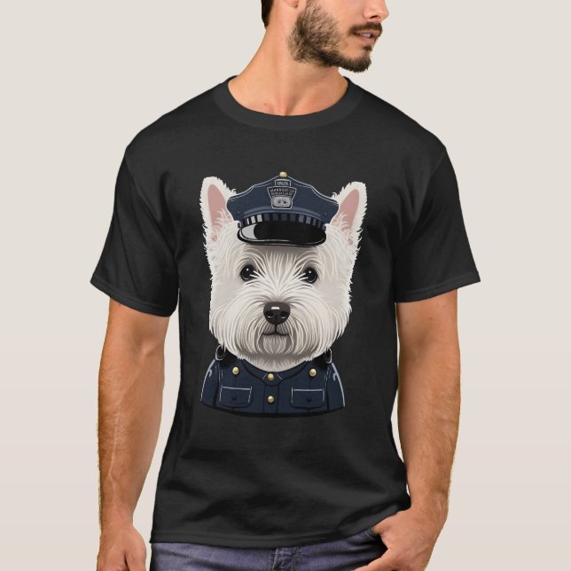 T-shirt Un Officier De Police Westie Sur Police West Highl (Devant)