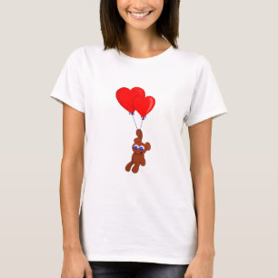 T-shirt Un ours en peluche tenant des ballons en forme de