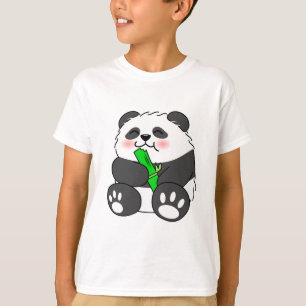 T-shirt Un Panda Bébé Mignonne Mangeant Stalk Bambou