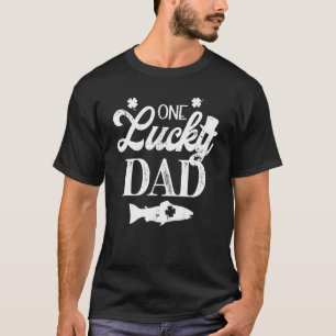 T-shirt Un papa chanceux pêche à la mouche à la truite riv