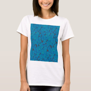 T-shirt Un papier d'emballage bleu avec un motif artistiqu