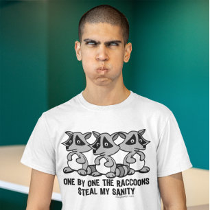 T-shirt Un Par Un Les Raccoons Design
