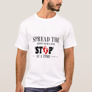T-shirt Un pas à la fois : diffuser les bonnes nouvelles
