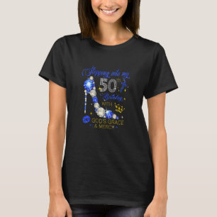 T-shirt Un pas dans mon 50e anniversaire avec la grâce de