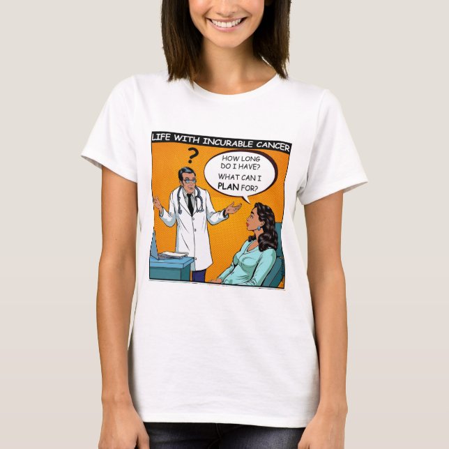 T-shirt Un patient atteint d'un cancer incurable submergé  (Devant)
