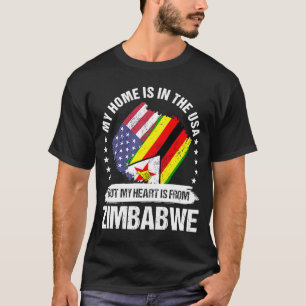 T-shirt Un patriote américain du Zimbabwe grandit fière de