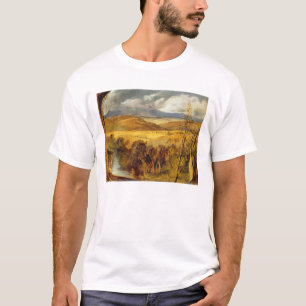 T-shirt Un paysage des montagnes, c.1825-35 (huile à bord