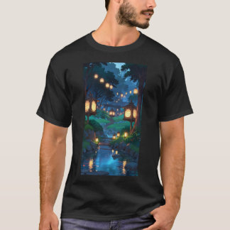T-shirt Un paysage rêvé inspiré par Ghibli