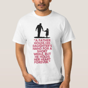 T-shirt Un père tient la main de sa fille