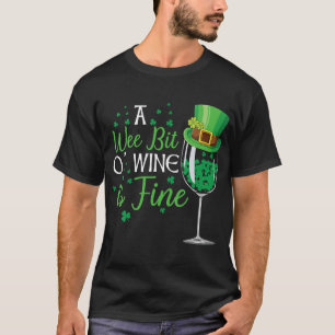 T-shirt Un Petit Bit De Vin Jour de la Saint Patrick Chemi