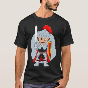 T-shirt Un petit chevalier du Moyen-Age avec épée