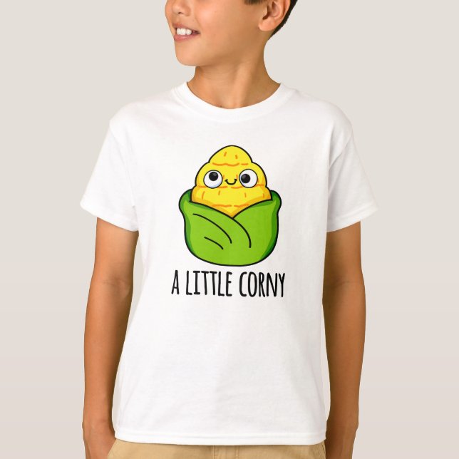 T-shirt Un Petit Coin Marron Drôle Bébé Pun De Maïs (Devant)