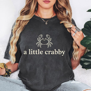 T-shirt Un petit design de contour de crabe grincheux