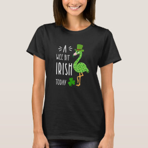 T-shirt Un peu irlandais aujourd'hui Flamant rose vert C S