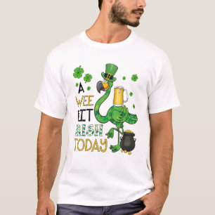 T-shirt Un peu irlandais aujourd'hui Flamant rose vert St