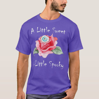 T-shirt Un peu sucré Un peu Éffrayant - Halloween rose ey