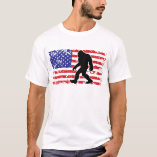 T-shirt Un pied dans un drapeau américain