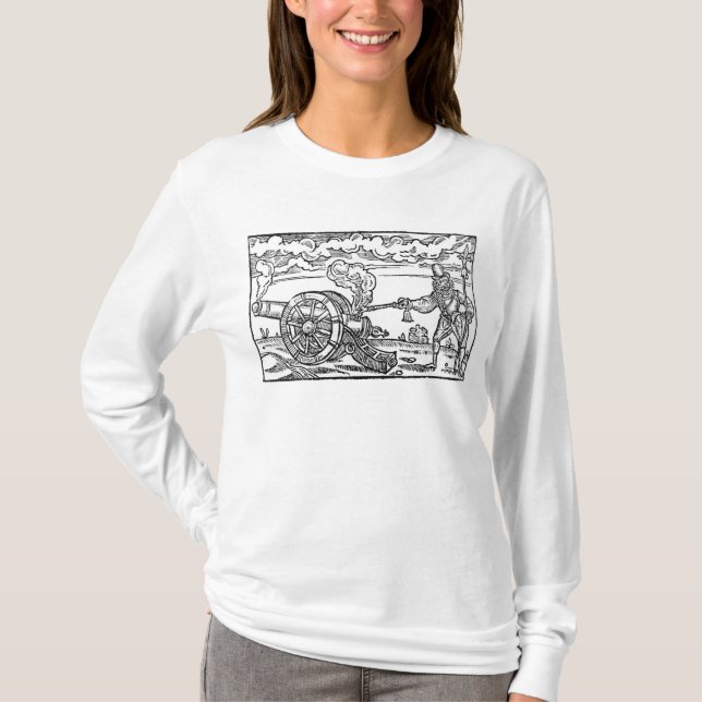T-shirt Un Pikeman allumant un canon (Devant)