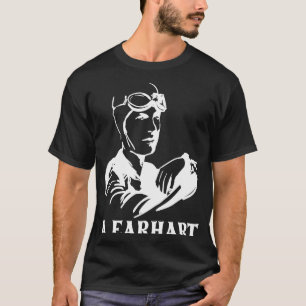 T-shirt Un Pionnier De Vol Earhart, Vol Transatlantique Ma