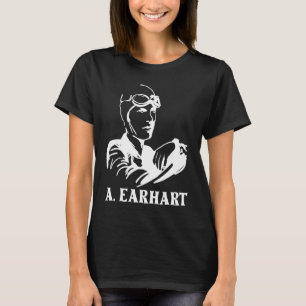 T-shirt Un Pionnier De Vol Earhart, Vol Transatlantique Ma