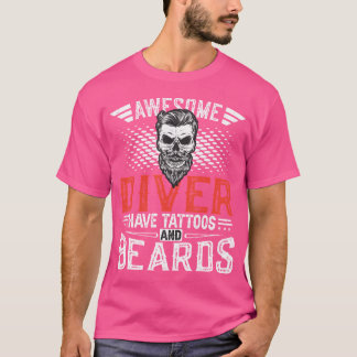 T-shirt Un Plongeur Awesome Ont Tatouages Et Des Oreilles