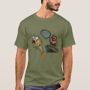 T-shirt Un poisson essayant d'échapper au pêcheur