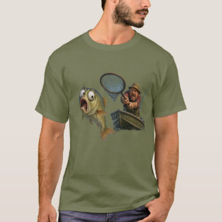 T-shirt Un poisson essayant d'échapper au pêcheur