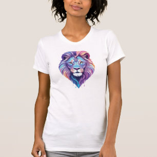 T-shirt Un portrait de lion majestueux réinventé dans une