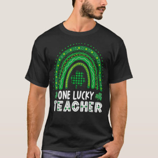 T-shirt Un professeur chanceux Rainbow St Patricku2019s Da
