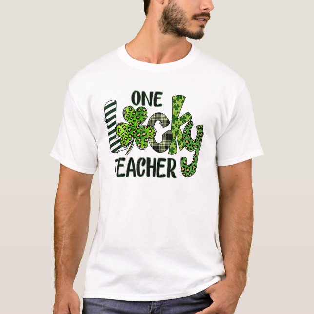 T-shirt Un professeur chanceux St. Patrick's Day femmes Sh (Devant)