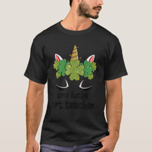 T-shirt Un Professeur d'Art Lucky Cute Unicorn Visage St P