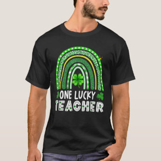 T-shirt Un Professeur Heureux Rainbow St Patrick’S Day