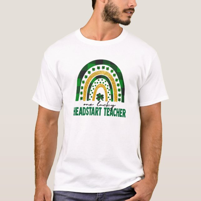 T-shirt Un Professeur Lucky Headstart Rainbow St patrick d (Devant)