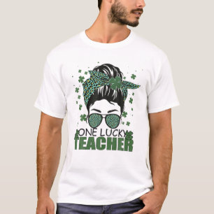 T-shirt Un Professeur Lucky Leopard Rainbow St Patrick’S D