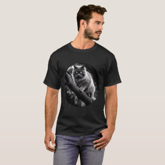 T-shirt Un Regard Hantant D'Un Chat De Nuit