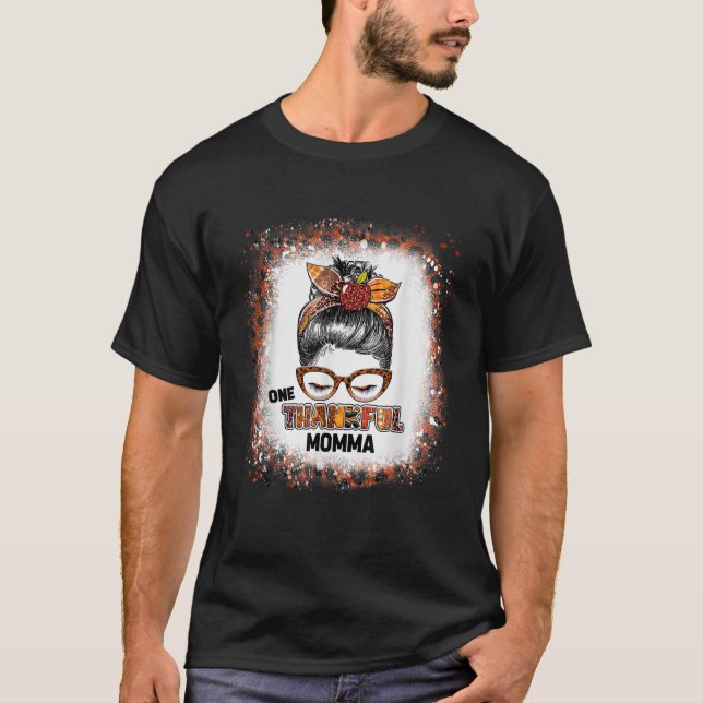 T-shirt Un Remerciant Momma Chute Costume Feuille Automne  (Devant)