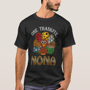T-shirt Un Remerciement Nona Turquie Léopard Thankgivadors