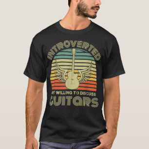 T-shirt Un rétro guitariste introduit mais prêt à discuter