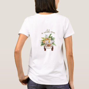 T-shirt Un Safari sauvage Animaux Baby shower Mère à être