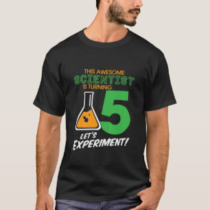 T-shirt Un Scientifique Awesome Pour Enfants Atteint 5 Ann