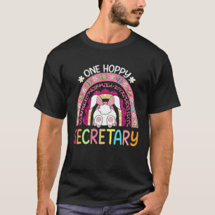 T-shirt Un Secrétaire Heureux Joyeux Jour de Pâques Rainbo
