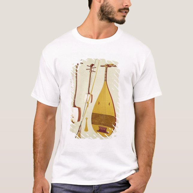 T-shirt Un shamisen, un kokyu et un biwa, Japonais, de 'MU (Devant)