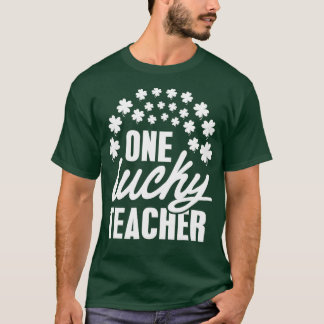 T-shirt Un Shamrock enseignant chanceux Rainbow Clover St