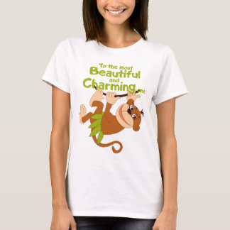 T-shirt Un singe joyeux se balance sur une branche