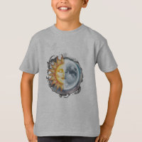 Un soleil et une lune fusionnés ensemble